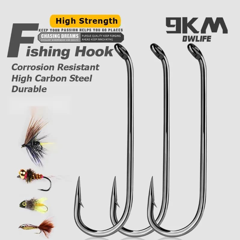 50 uds. Ganchos de Jig con Micro Barbilla para Montaje de Moscas