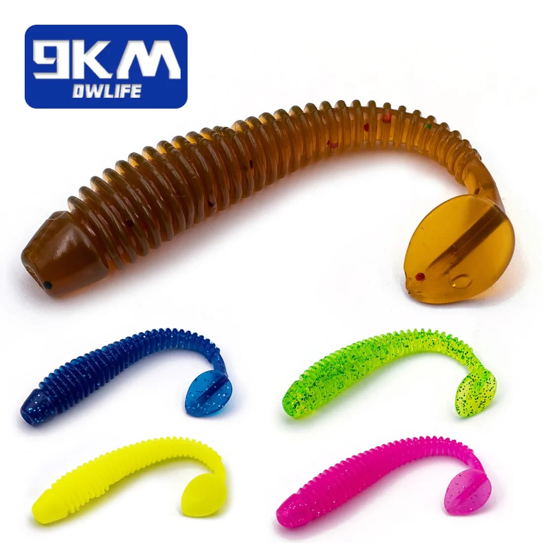 Swimbaits Blandos Grub Cola T (Set 15 Pzs)