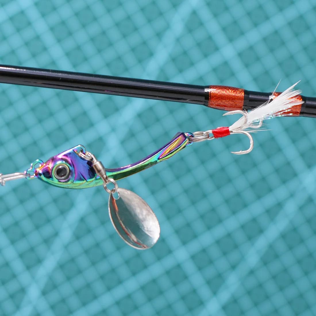 Juego de 3 cucharas VIB metálicas con spinner
