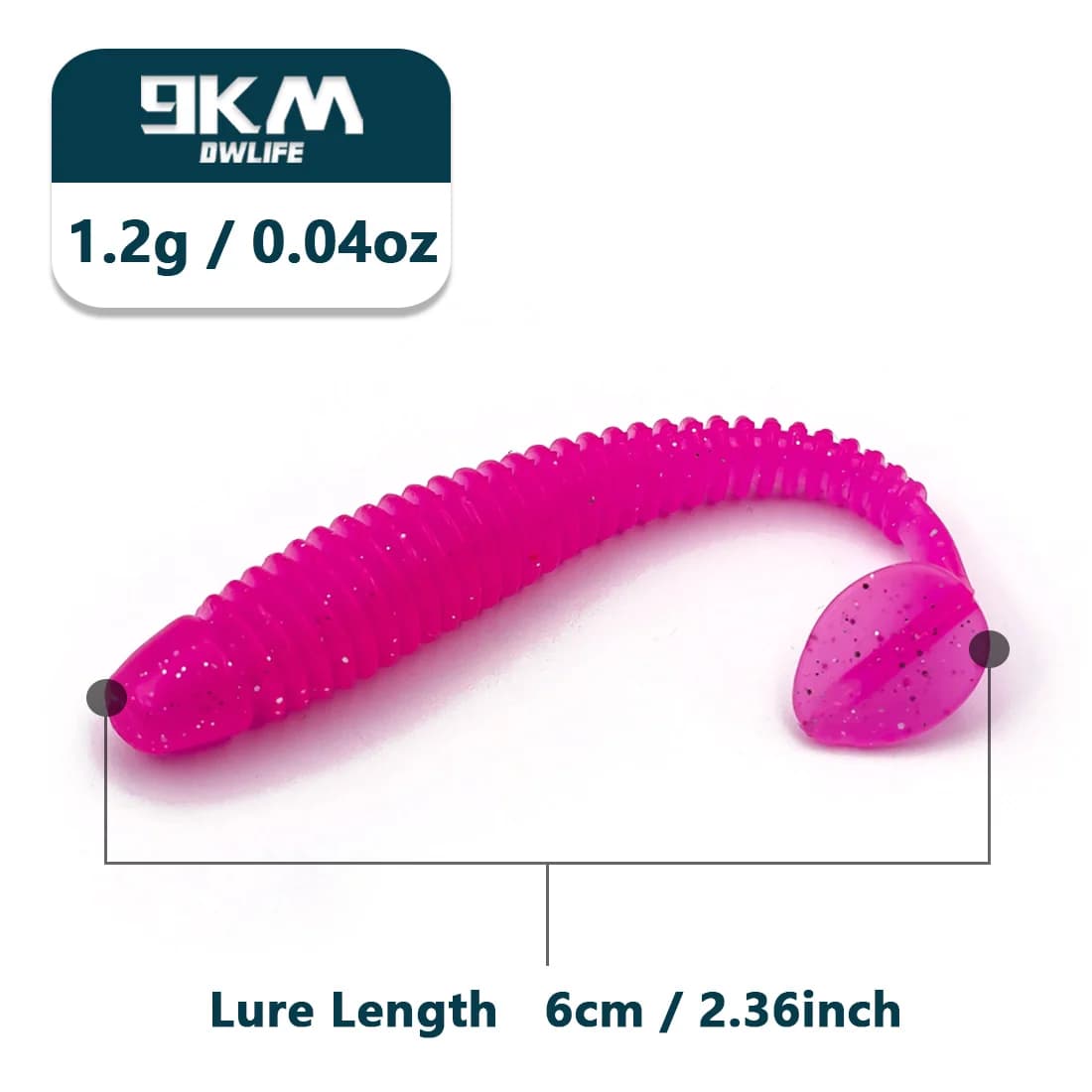 Swimbaits Blandos Grub Cola T (Set 15 Pzs)