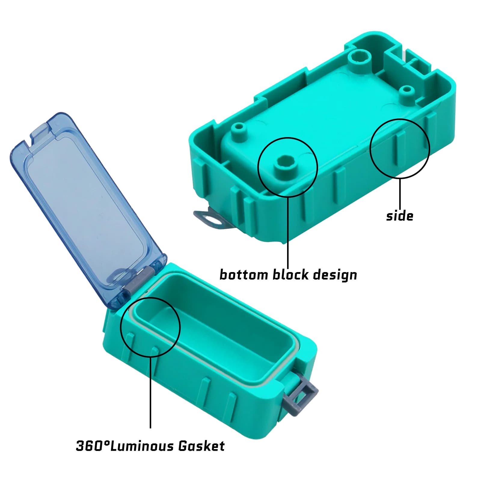 Caja portátil mini para almacenamiento de anzuelos y señuelos de pesca