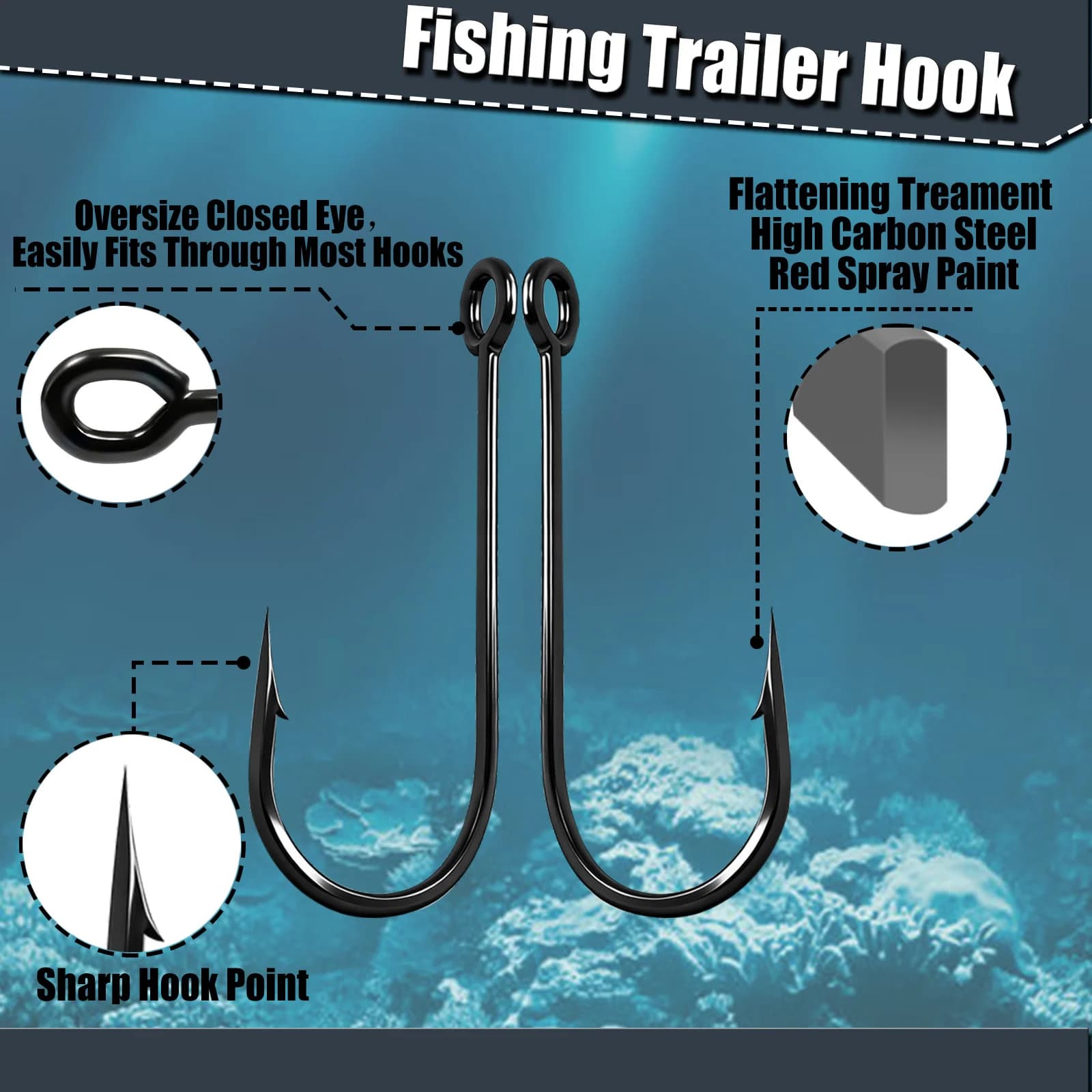 Anzuelos Trailer para Spinnerbaits, 50-200 uds