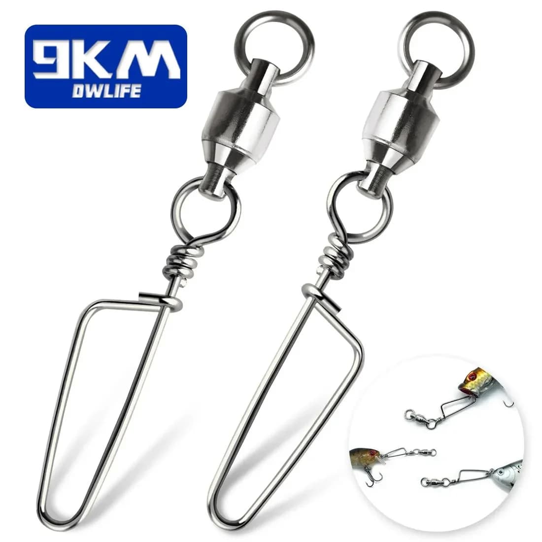 Giras de pesca con rodamientos de bolas de acero inoxidable, 20-100 Pcs