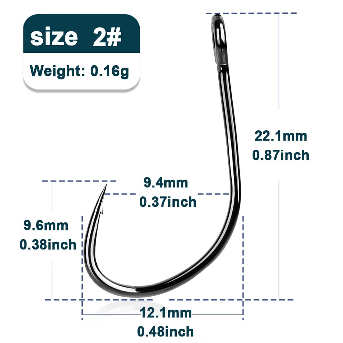 Ganchos simples para cucharas y señuelos de cuchilla, 50-200 Pcs