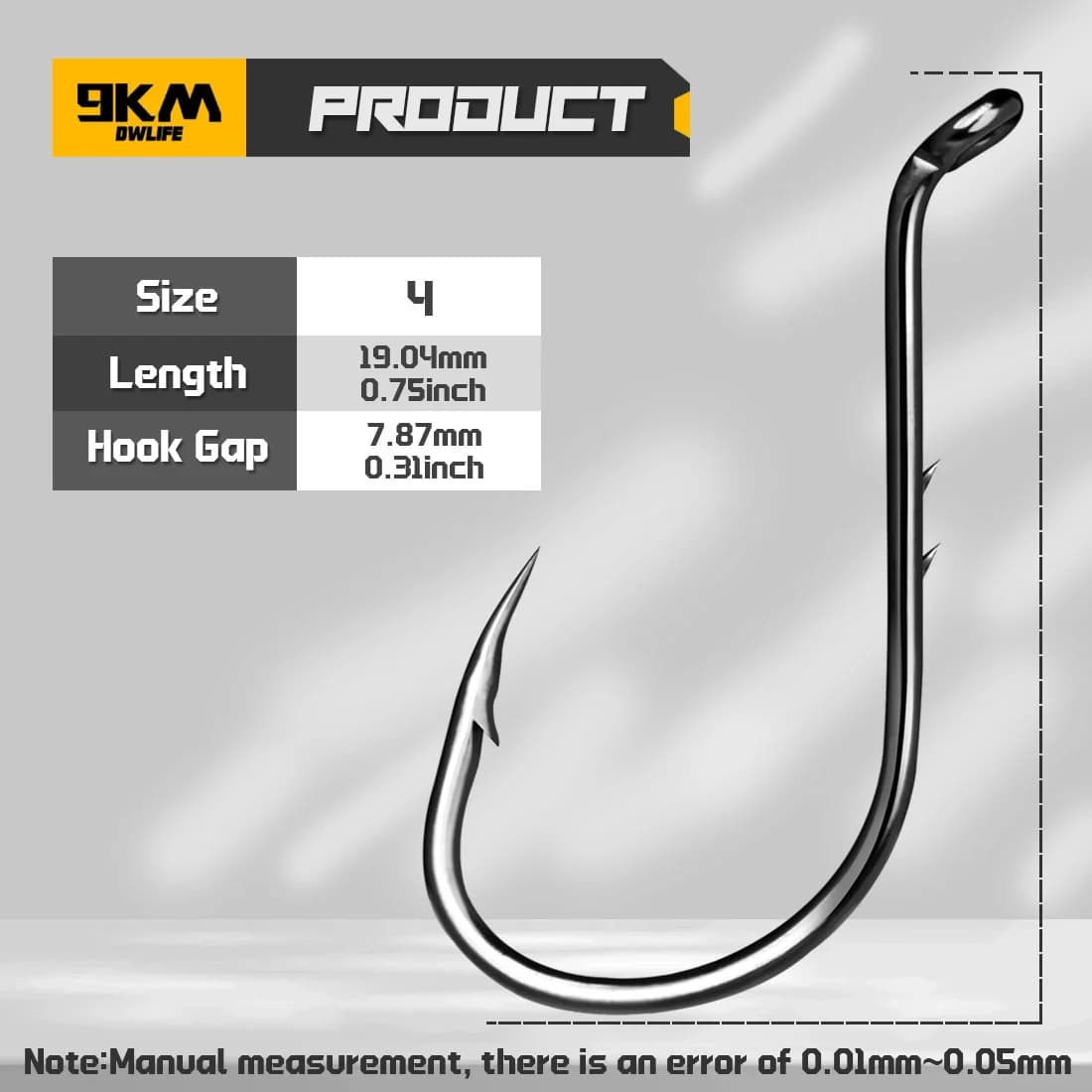 Anzuelos para cebo tipo pulpo (Worm Hooks), 50-200 Pzs