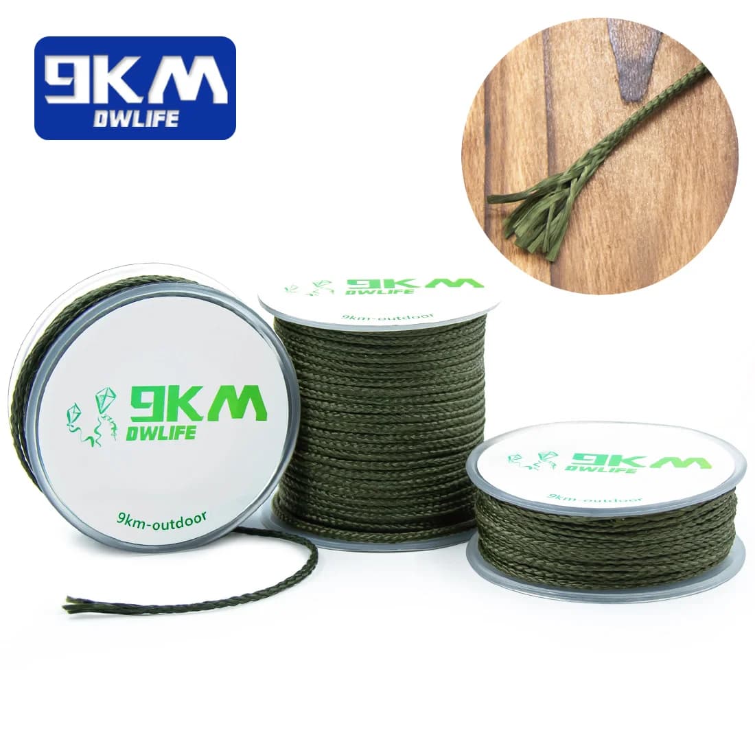 Cuerda trenzada de Kevlar para camping, hamacas y pesca