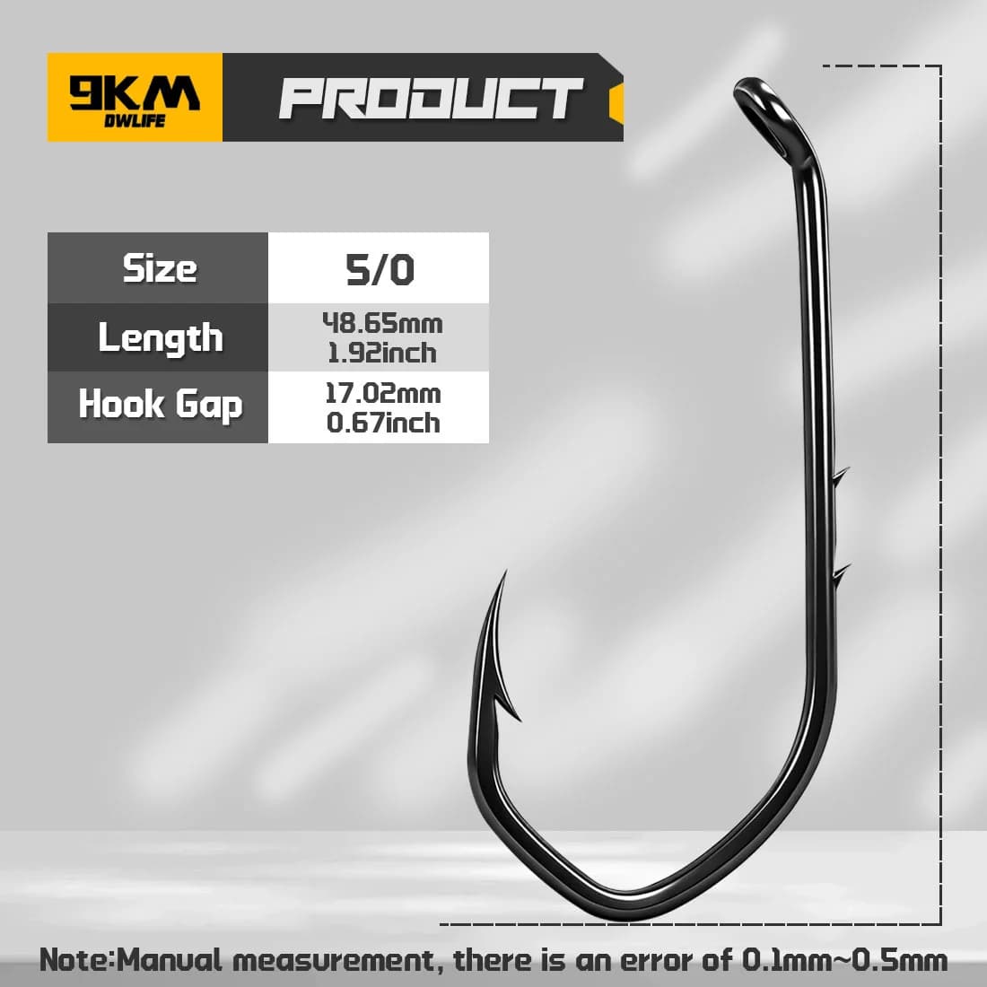 Gancho offset para lombrices V-Bend, 50-100 uds.