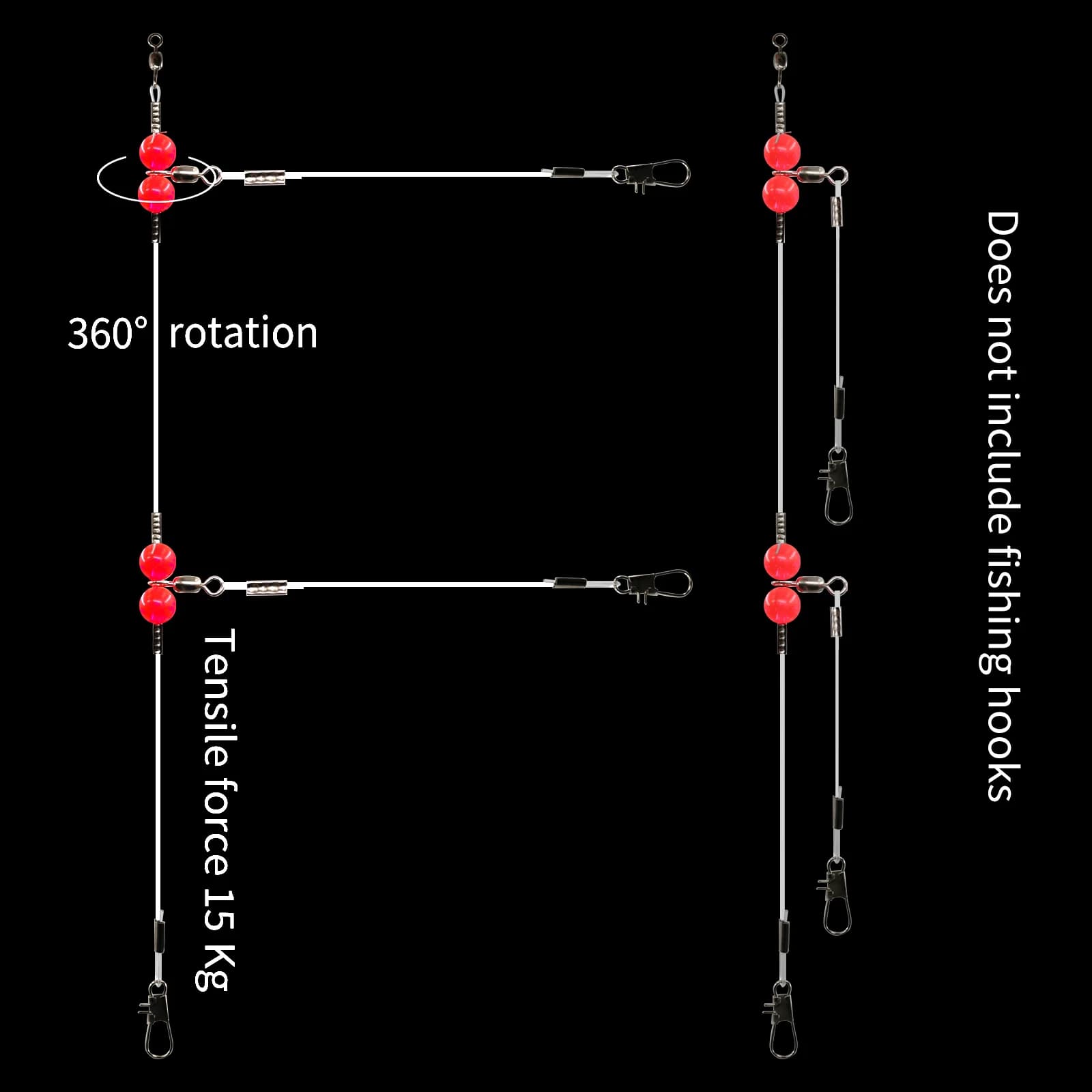 Set de rig con conector de 3 vías con giratorio (6 uds)